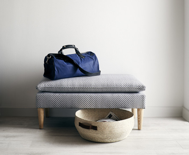 Mesh Gray Bench + Natural Nido Basket